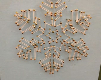 Snowflake string art | Etsy