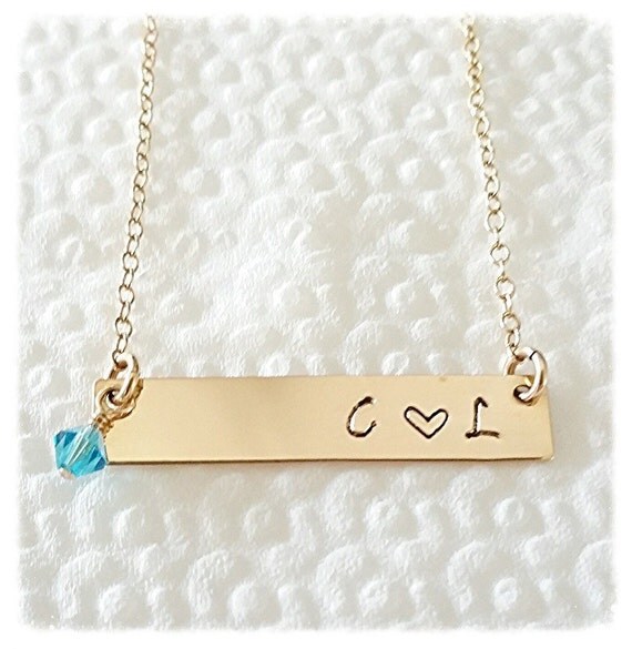 Gold Hand Stamped Personalized Name Plate by BeadTreasuresByLori