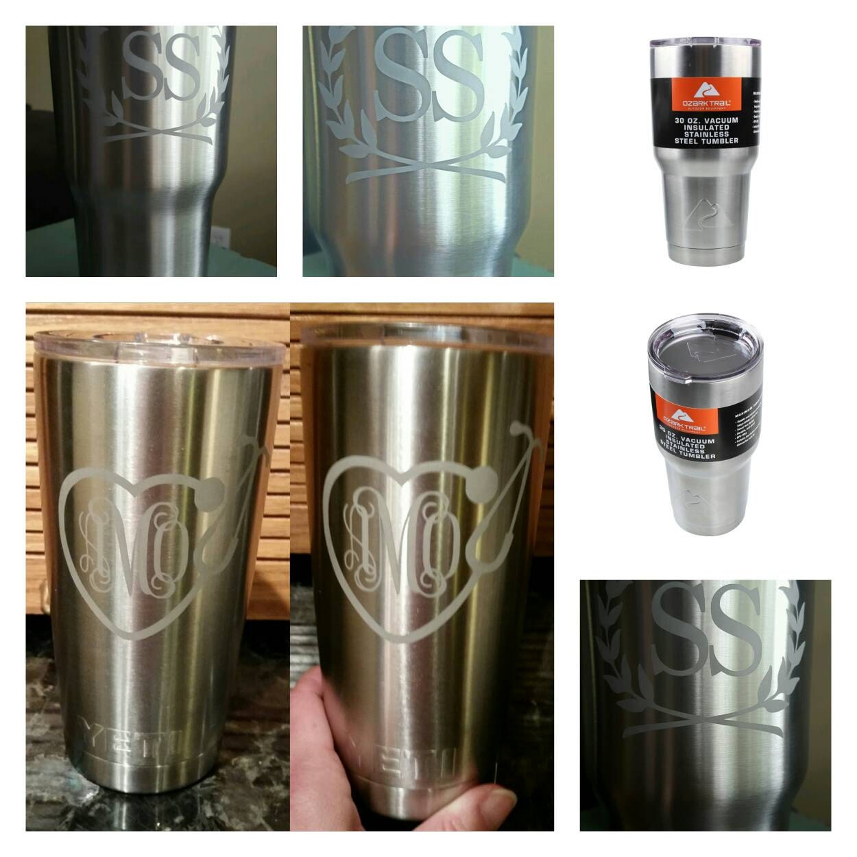 Etched Sandblasted Stainless steel tumbler Ozark Trail RTIC