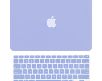 2 in 1 Air 13-Inch Rubberized Hard Case Cover and Keyboard Cover for MacBook Air 13" Model: A1369 and A1466 - Serenity Blue