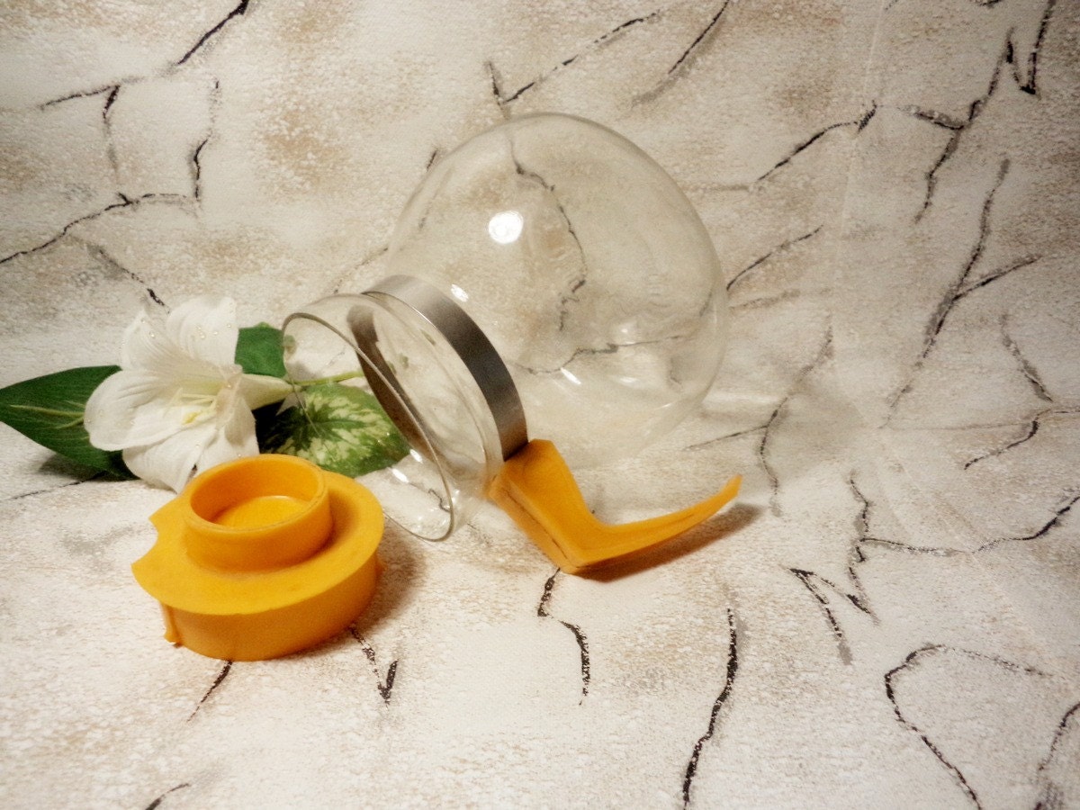 Vintage Glass Jug Jar of hot water Fireproof by GuestFromThePast