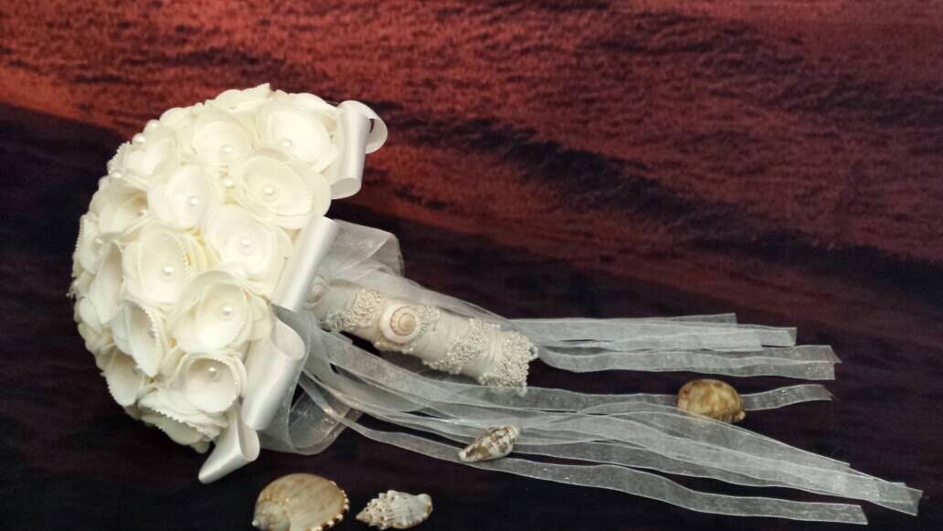 Seashell bouquetbeach wedding mermaid bouquetocean theme