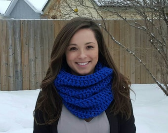 Chunky Cowl Scarf/Snood Scarf/Crochet Tube Cowl/Crochet Cowl Scarf/Womens Fashion Accessories/Fall Winter Accessories/Gift for her