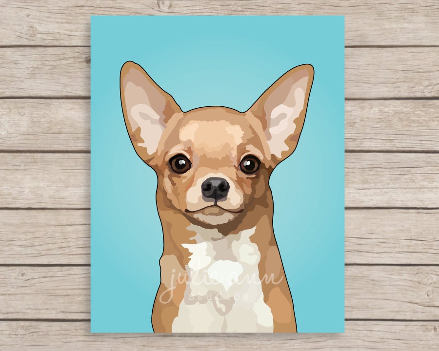 Chihuahua Art Print Chihuahua Wall Art Dog Wall Art Dog