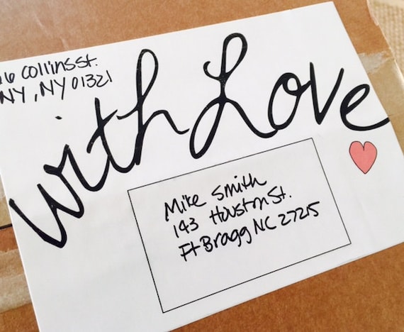 Care Package Label With Love