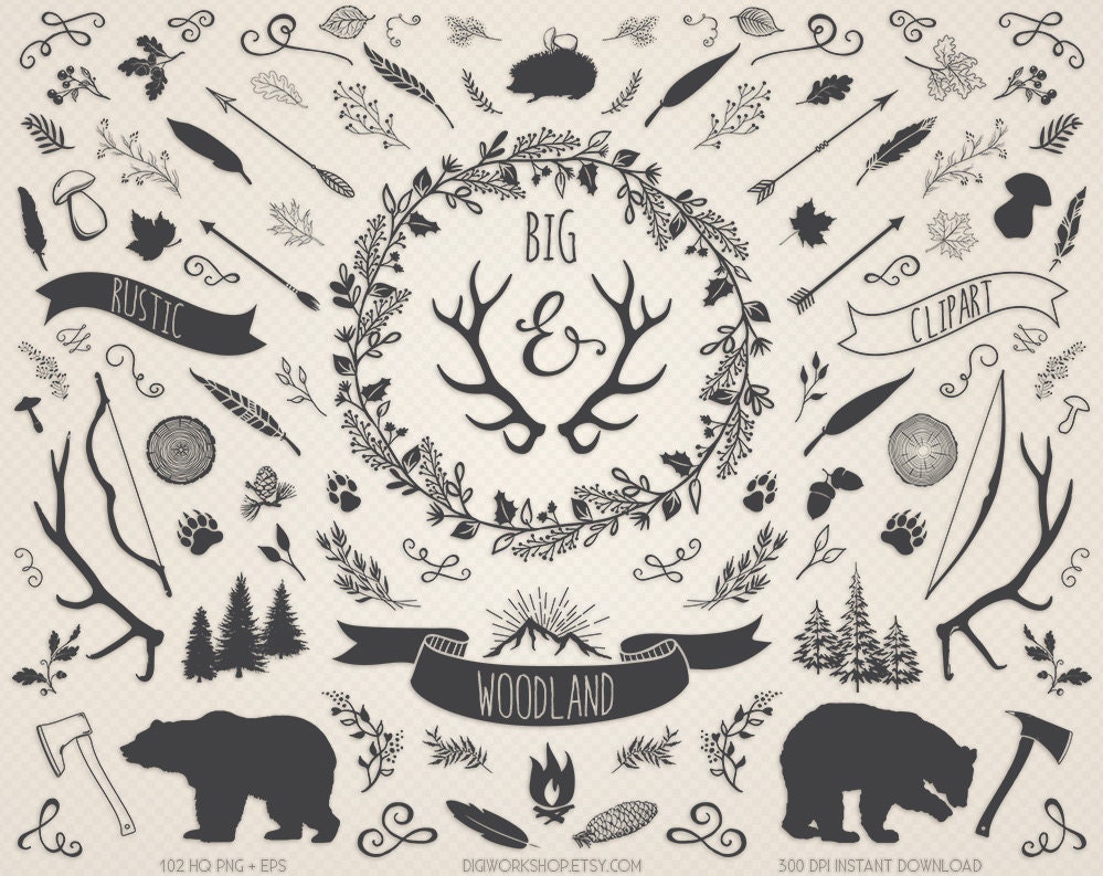 Woodland Clip Art Clipart: Woodland Clip Art with