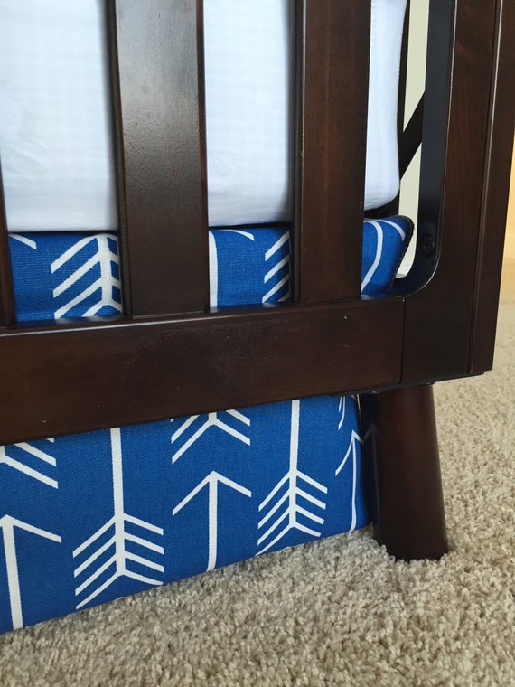 Items similar to Arrows Crib Skirts, Gray tribal baby bedding, gray