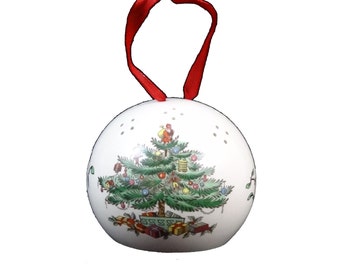 1980s Spode Christmas Tree Pomander/Potpouri Ball
