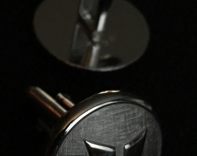 Storewide 25% Off SALE Vintage Silver Tone Button Style Swank Designer Cufflinks Featuring Brushed Metal Design Finish