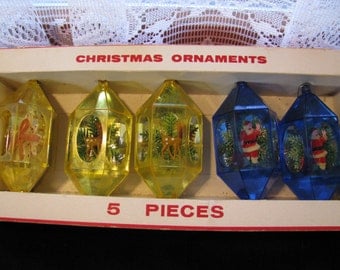 Vintage Plastic Christmas Ornaments #1