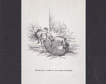 Two To One On – Sedile WC Con Illustrazione Originale Norman Thelwell, Design Umoristico Inglese Per Bagno