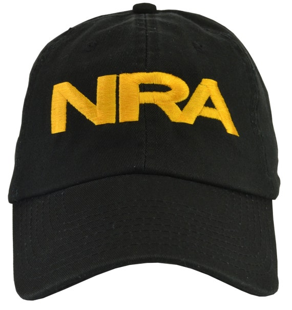 Nra Hat 100 Usa Made Black Hat Strap Back