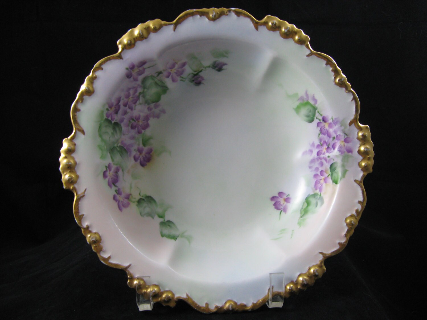 Limoges France Jean Pouyat 8 1/2Serving Bowl Artist
