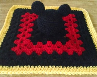 Disney inspired mickey mouse security blanket/lovey