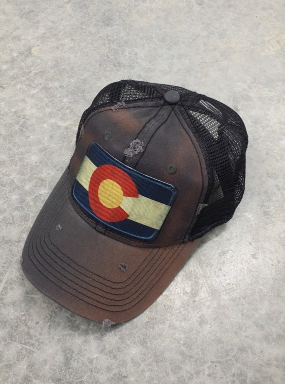 Colorado Flag Baseball Trucker Mesh Cap Hat By Tshirteesonetsy