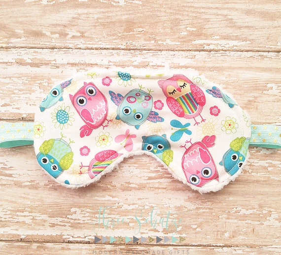 Kids Sleep Mask Owl Kids Sleep Mask Eye Mask by ThreeSchatze