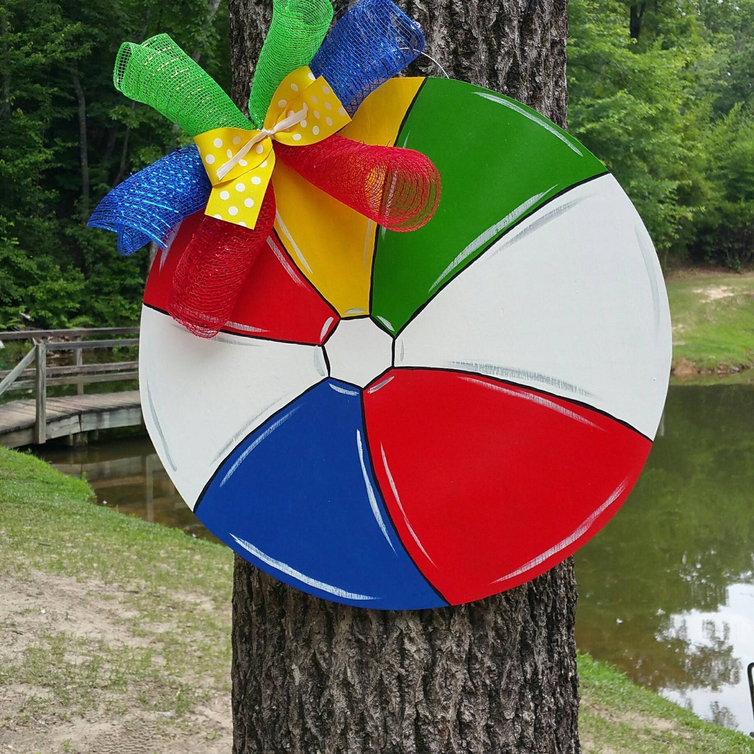 Beach ball door hanger