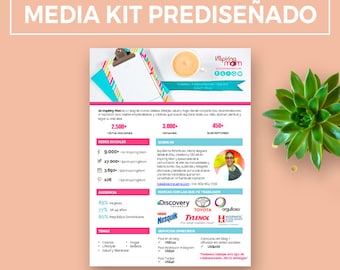 Media Kit pre-designed and modifiable for Bloggers