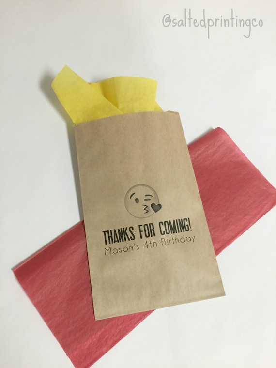 Cool Emoji Paper Favor Bags