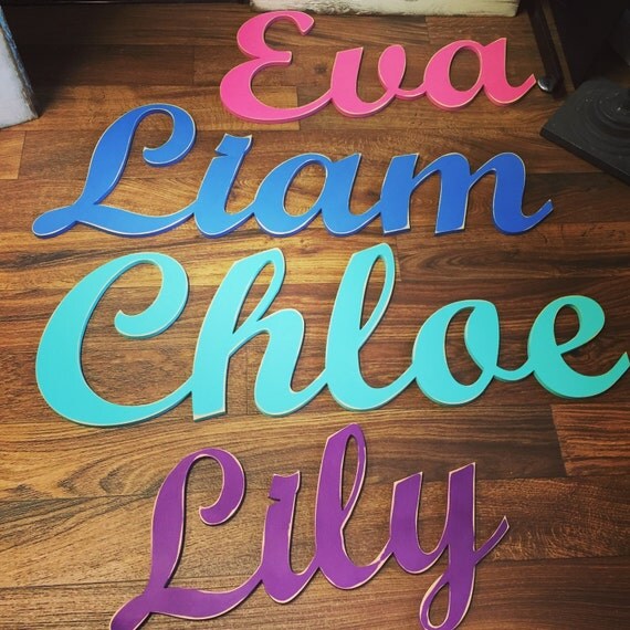 Custom Wood Name Cutout choose your size and by FramedbySarah
