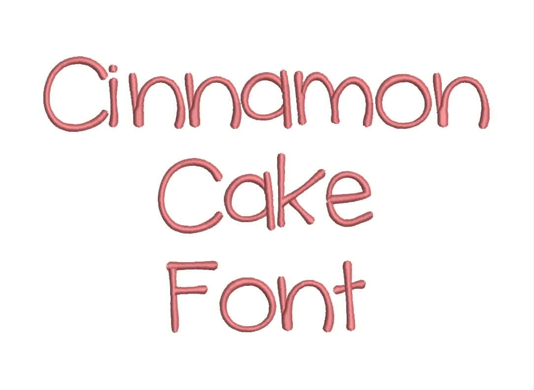 Cinnamon Cake Font Embroidery Font Machine Embroidery Alphabet