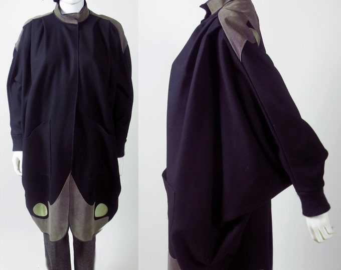 80s oversize designer vintage Osgood Smuk avant garde cocoon coat