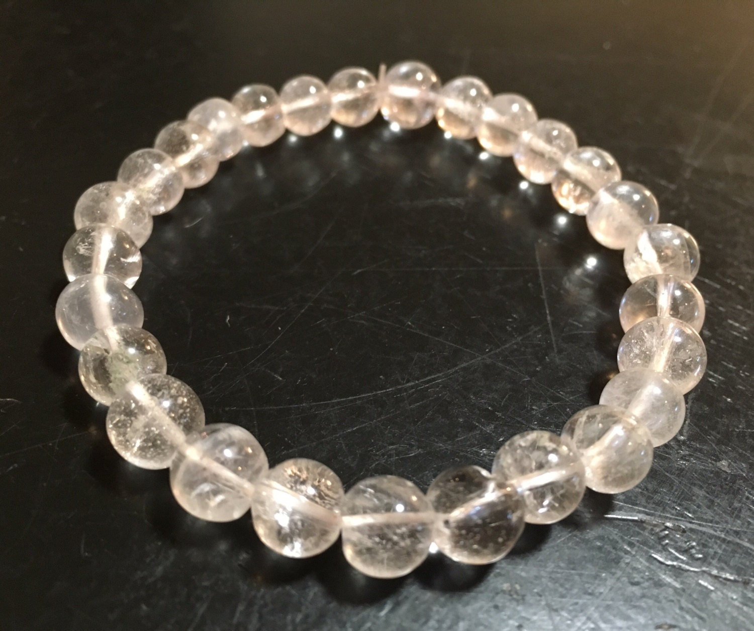 Crystal Quartz Bracelet Healing Crystal Bracelet Clear