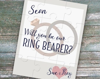 Will you be our ring bearer puzzle - ring bearer proposal - custom puzzle - ring bearer gift - wedding ring puzzle - junior groomsman
