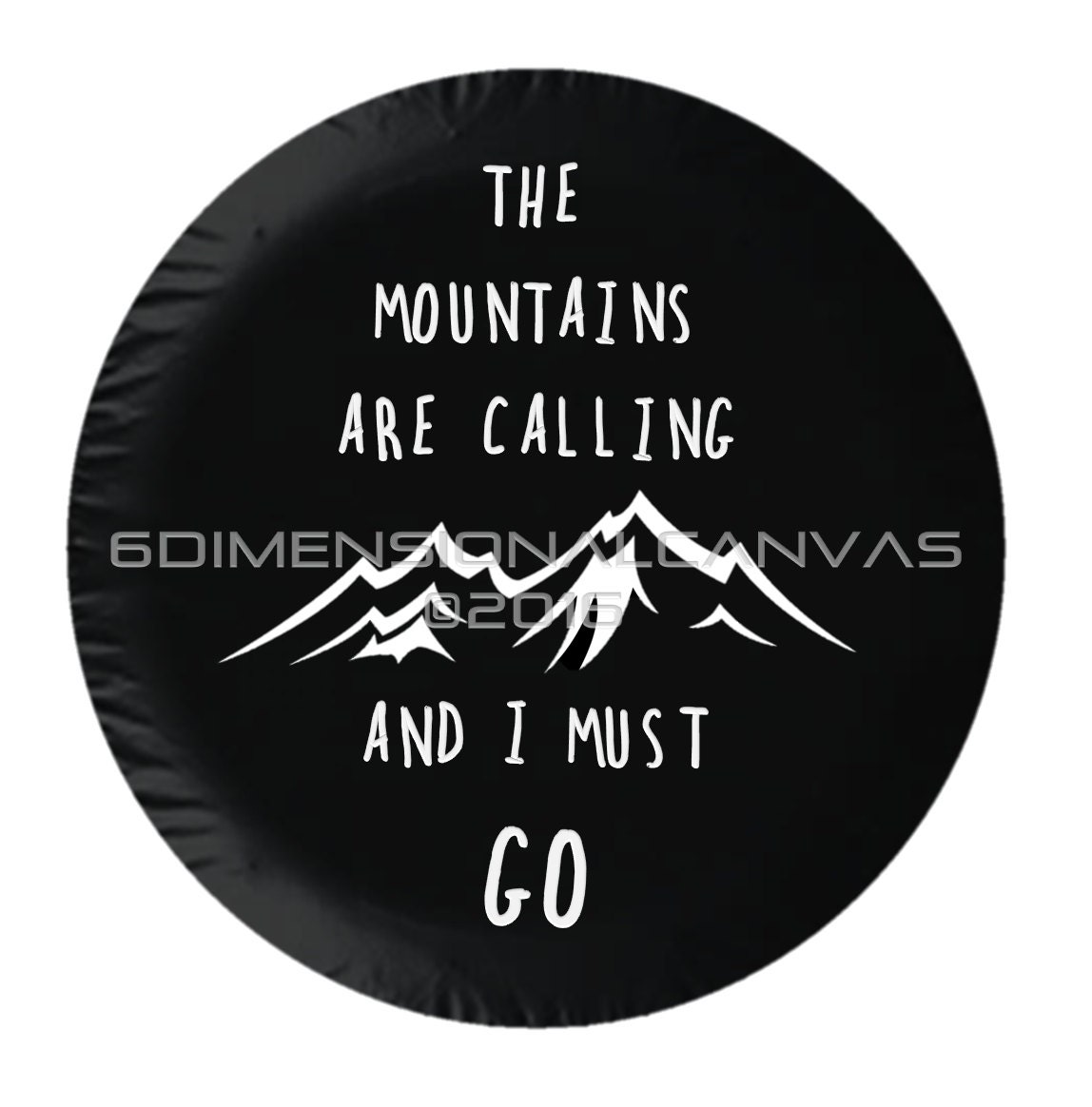 Custom Mountains are calling Jeep tire cover