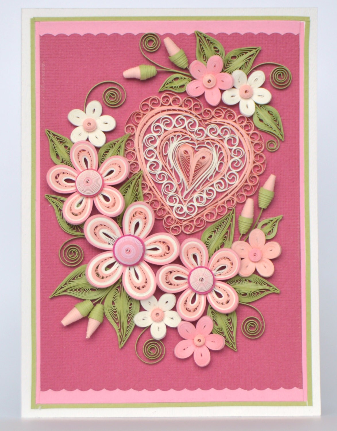 Beautiful 66 Valentine Quilling Card