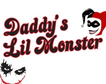 Svg File Daddys Lil Monster Harley Quinn SVG Download Cutting File