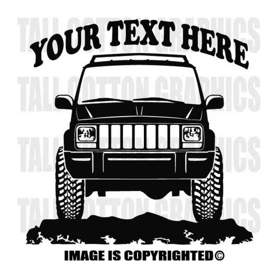 JEEP CHEROKEE 1987-2001 4x4 Personalized Vinyl Decal