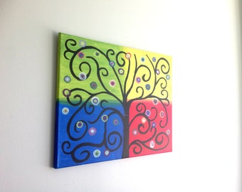 Abstract Tree Art, Colorful Tree Painting, Abstract Painting, Nature Wall Art, Nature Painting, Nature Art, Tree Painting, Wall Art Abstract
