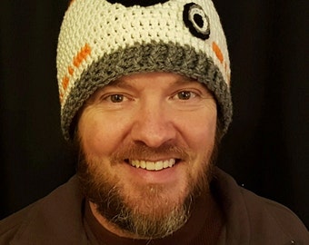 Crochet Star Wars inspired BB-8 Beanie