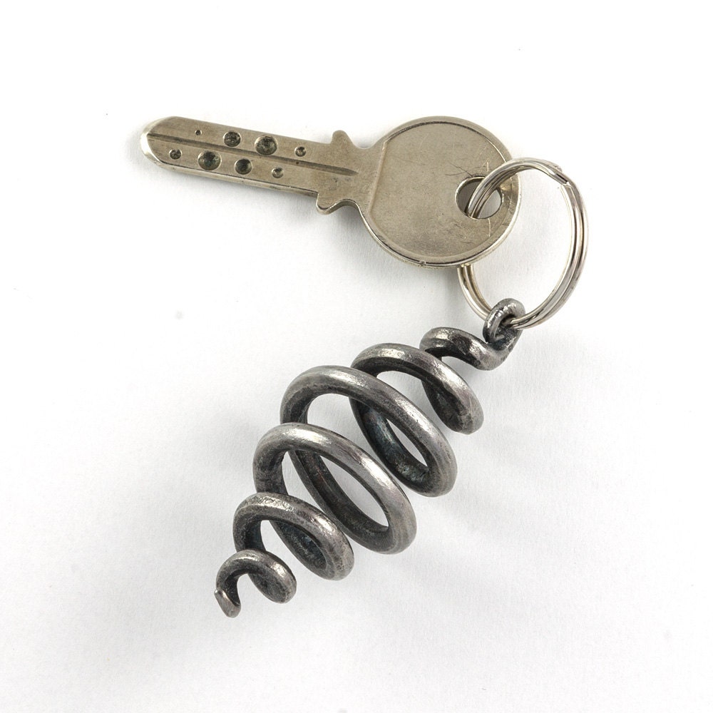 keychain out of wrought iron blacksmith made keychain