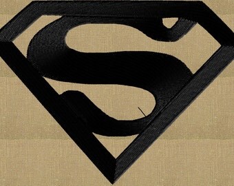 SUPERMAN Embroidery Design - EMBROIDERY Design FILE - Instant download - 2 sizes - Dst Hus Jef Pes Vp3 Exp Xxx formats