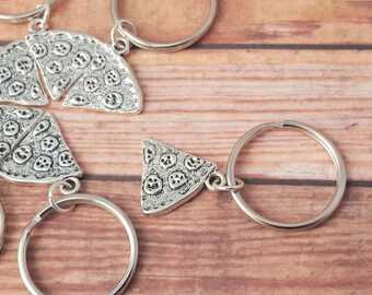 Pizza Keychain, One Slice, Pizza Keyring, Pizza Friendship Keyring, Best Friends Keychains, BFF Gift, Pizza Slice, Pizza Gift, Food Gift