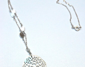 pendentif "éponge" argent