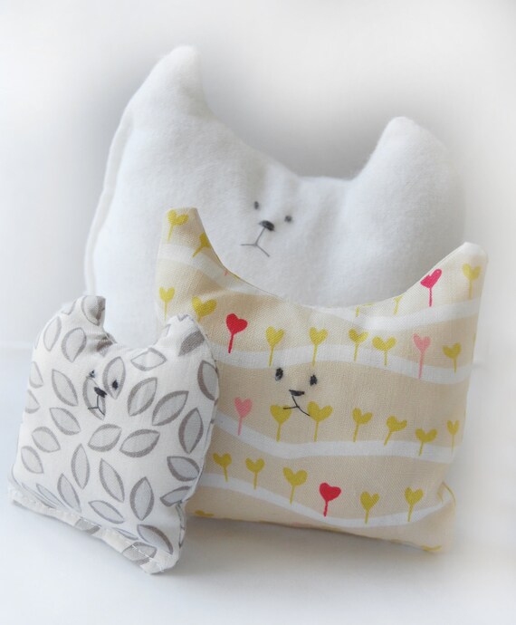 Set of 3 Organic Cotton Baby Toys Ready to Ship