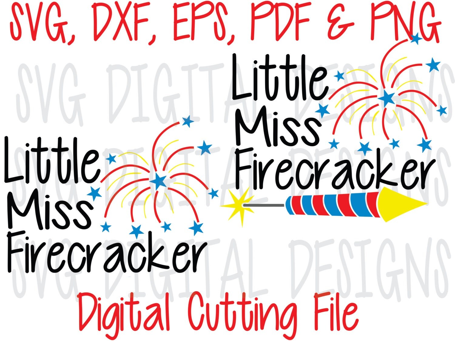 Little Miss Firecracker Svg