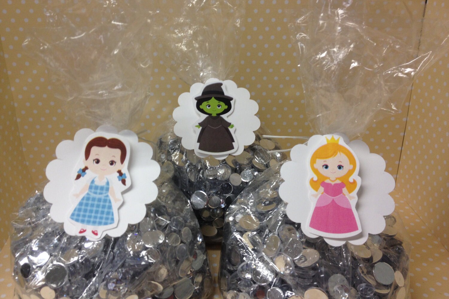 Wizard of Oz Party Candy or Favor Bags With Tags Set of 10