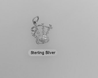 Sterling silver Bagpipes Charm