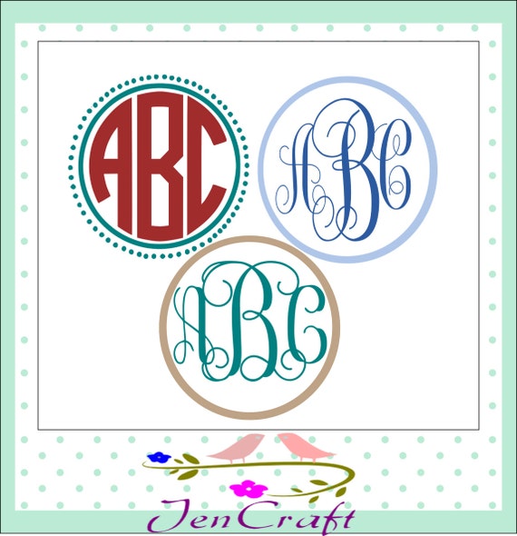 Monogram Alphabet SVG Bundle Interlocking Vine by JenCraftDesigns