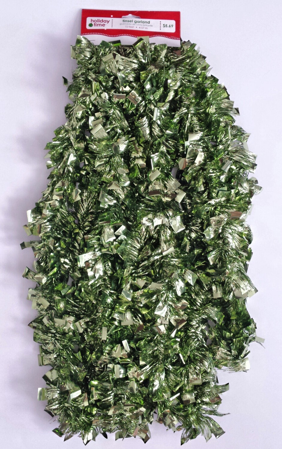 Colored Tinsel Garland Green Christmas Tinsel Garland