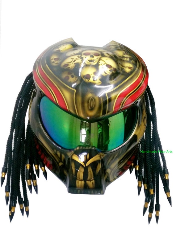 GOLD Predator Motorcycle Helmet