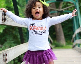 scream queen shirt - toddler girl halloween shirt - baby girl halloween shirt - halloween outfit - baby girl clothes