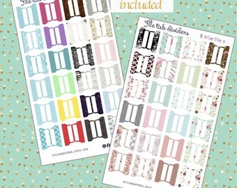File Tab Adhesive Blank Planner Dividers | Planner Tabs | Custom Dividers | Monthly Planner | Custom Divider Tabs