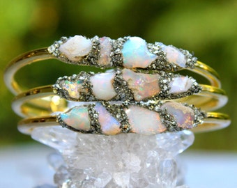 Raw Opal Jewelry, Opal Bracelets, Opal Jewelry, October Birthstone, October Opal, Birthday Gift for October, Opal Birthstone Gift