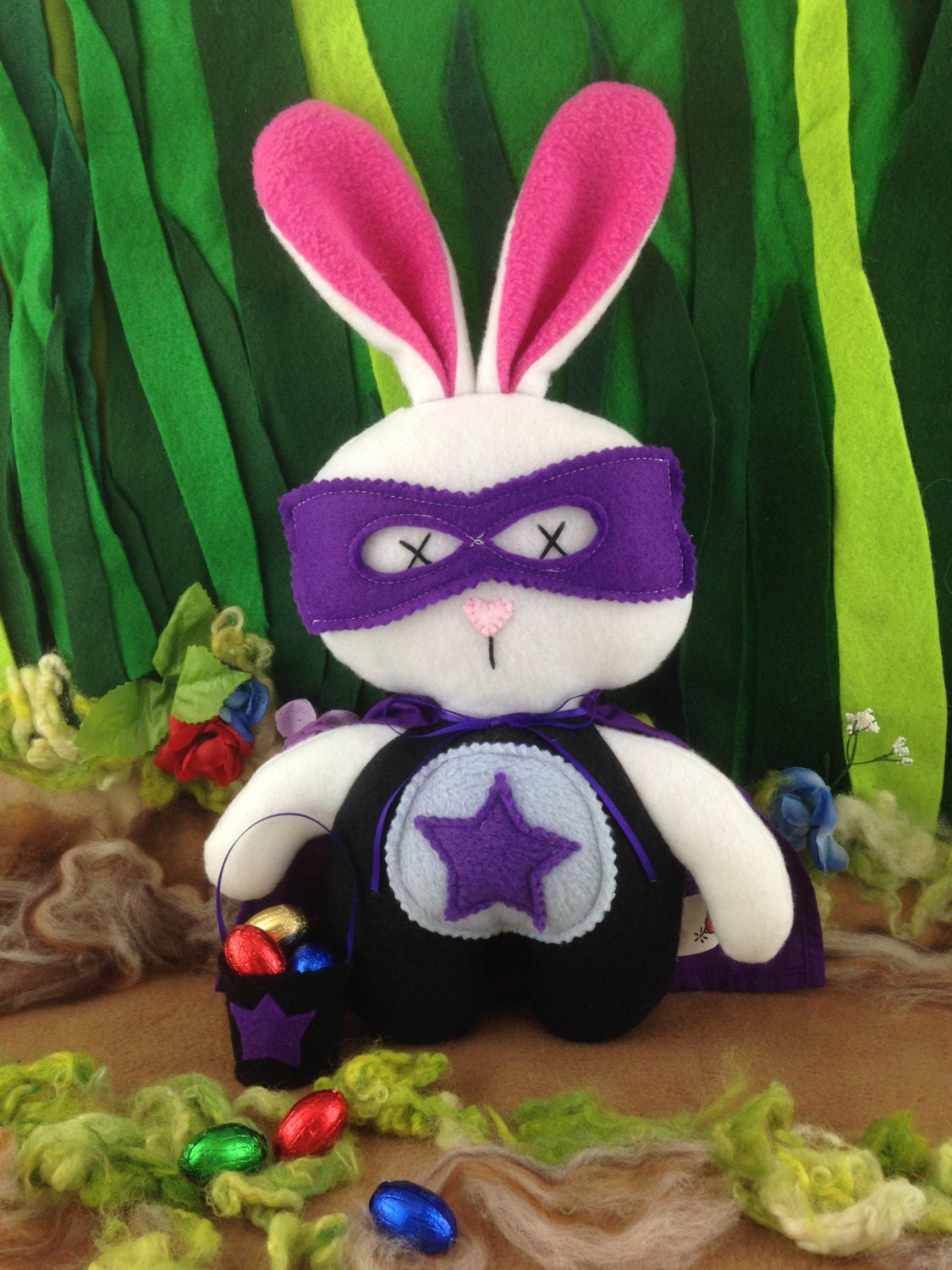 superhero bunny plush