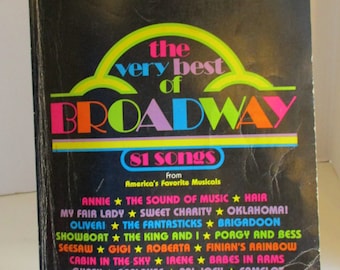 The Very Best of Broadway- 81 Songs from America's Favorite Musicals, Vintage publication, for Piano-Vocal-Guitar; 256 pages of sheet music